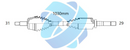 Technical line drawing diagram