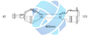 diagram of a CV axle drive shaft