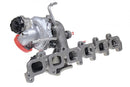 metallic dual turbocharger assembly
