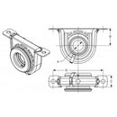 Jaguar X-Type 2001-2011 65mm X 170mm (18) Centre Bearing