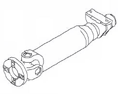 Propshaft MAN Slip Mid Assy oe 81.39382-6165 (front section with CB)